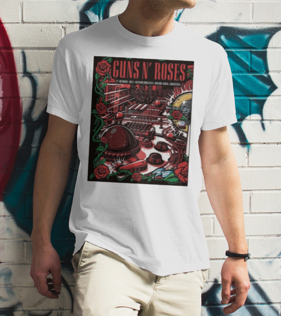 Guns N’ Roses Estadio Huracán 1st October 2025 Buenos Aires Argentina T-Shirt