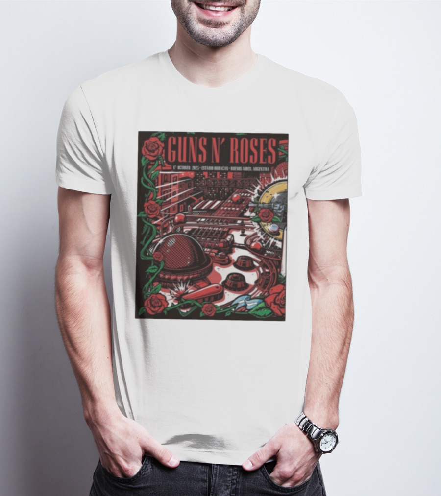Guns N’ Roses Estadio Huracán 1st October 2025 Buenos Aires Argentina T-Shirt