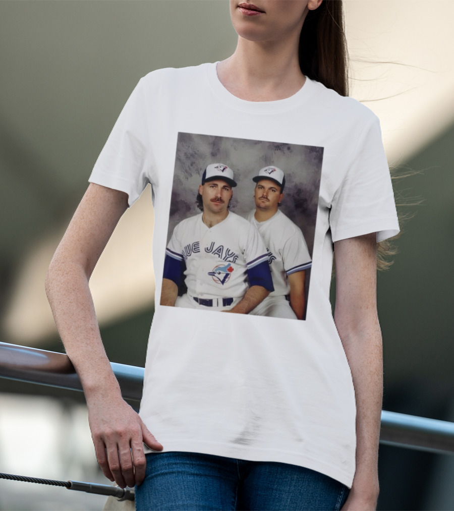 Retro Toronto Blue Jays Baseball Pitchers Dave Stieb David Wells Vintage Team Uniforms T-Shirt