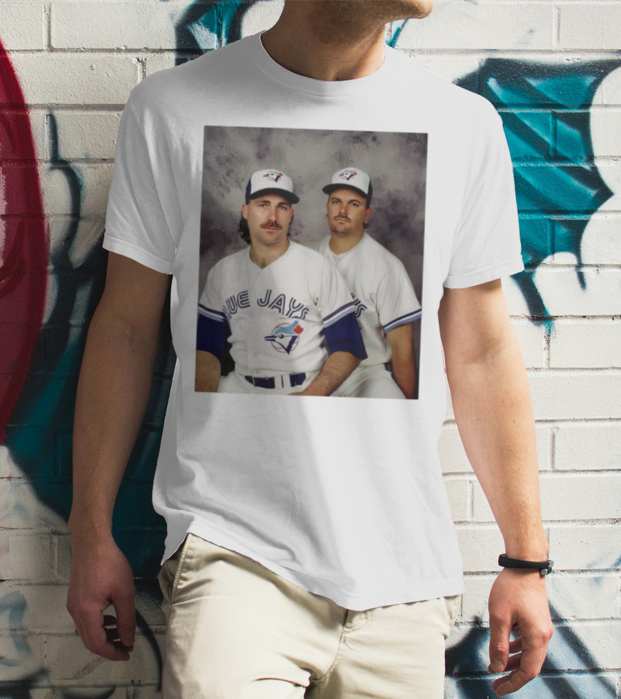 Retro Toronto Blue Jays Baseball Pitchers Dave Stieb David Wells Vintage Team Uniforms T-Shirt