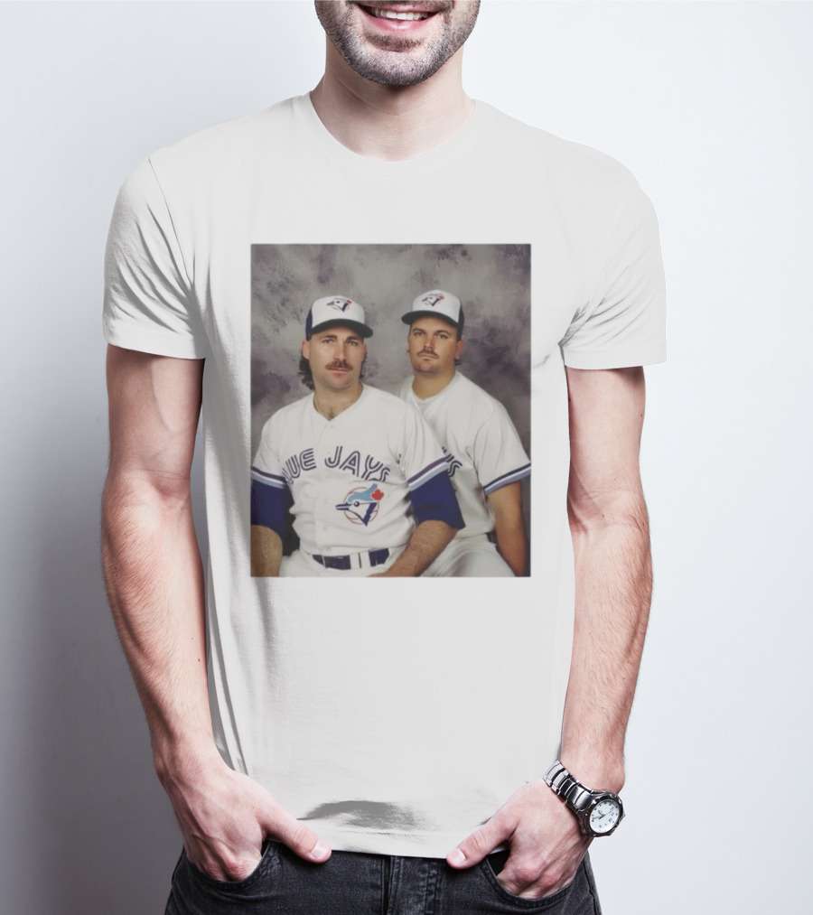 Retro Toronto Blue Jays Baseball Pitchers Dave Stieb David Wells Vintage Team Uniforms T-Shirt