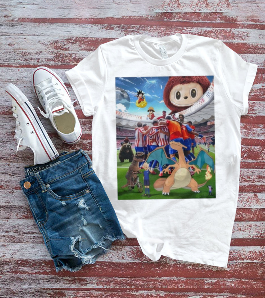 Atletico Madrid Celebration Meme 90M Dragon Dinosaur Characters T-Shirt