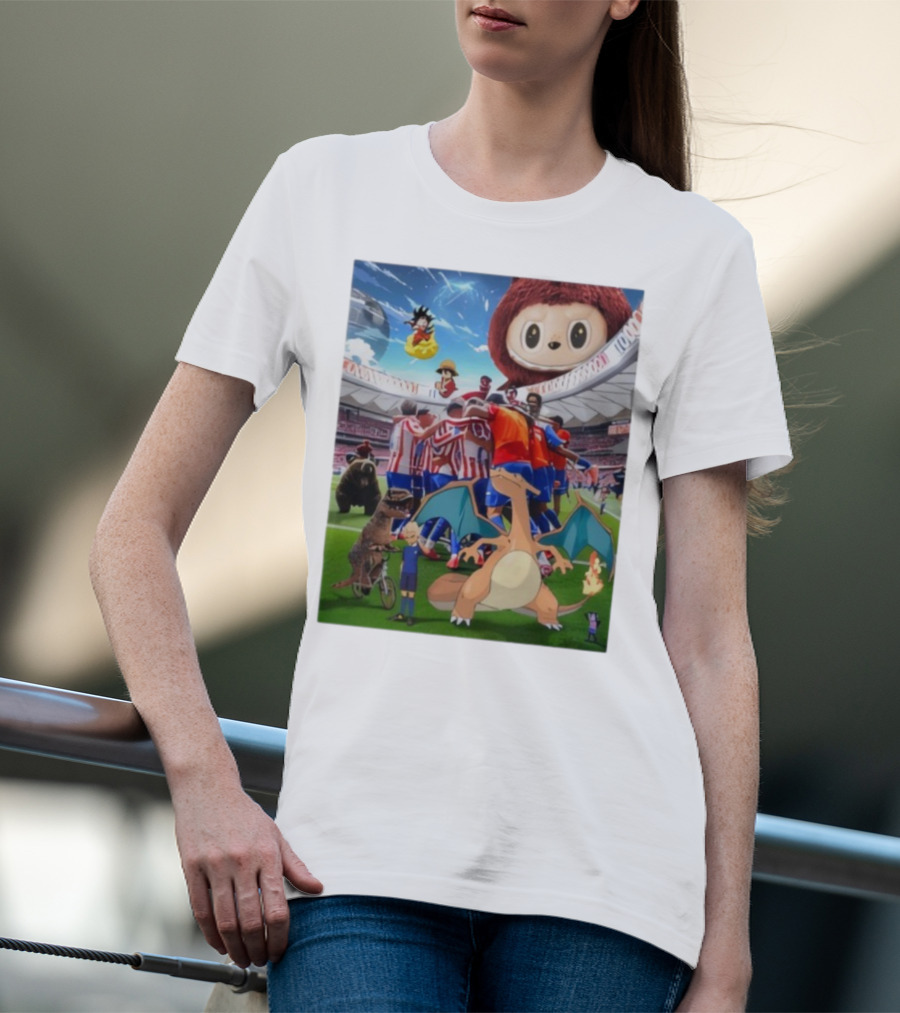 Atletico Madrid Celebration Meme 90M Dragon Dinosaur Characters T-Shirt