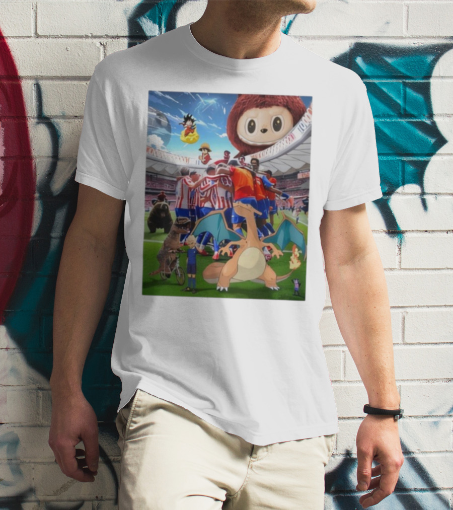 Atletico Madrid Celebration Meme 90M Dragon Dinosaur Characters T-Shirt