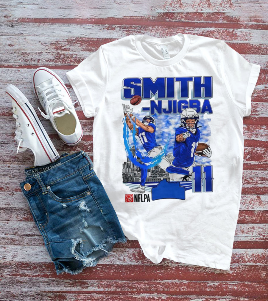 Seattle Seahawks Jaxon Smith-Njigba Skyline NFLPA 11 T-Shirt
