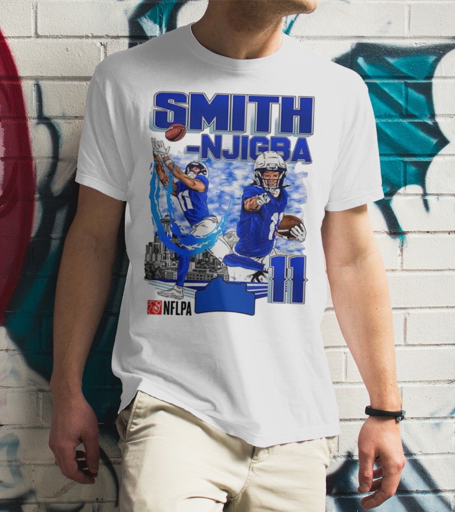 Seattle Seahawks Jaxon Smith-Njigba Skyline NFLPA 11 T-Shirt