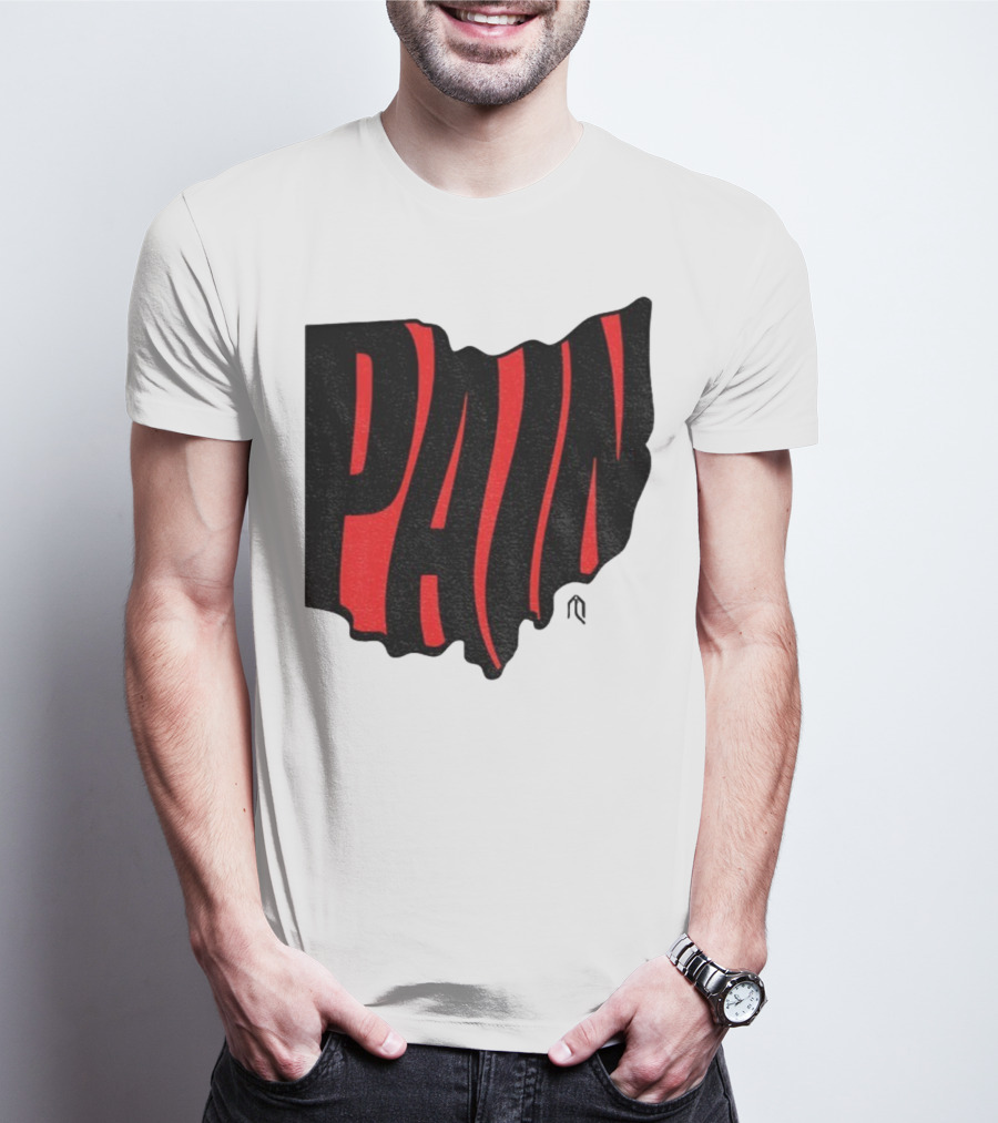 Ohio State Buckeyes Football Pain Map Design T-Shirt