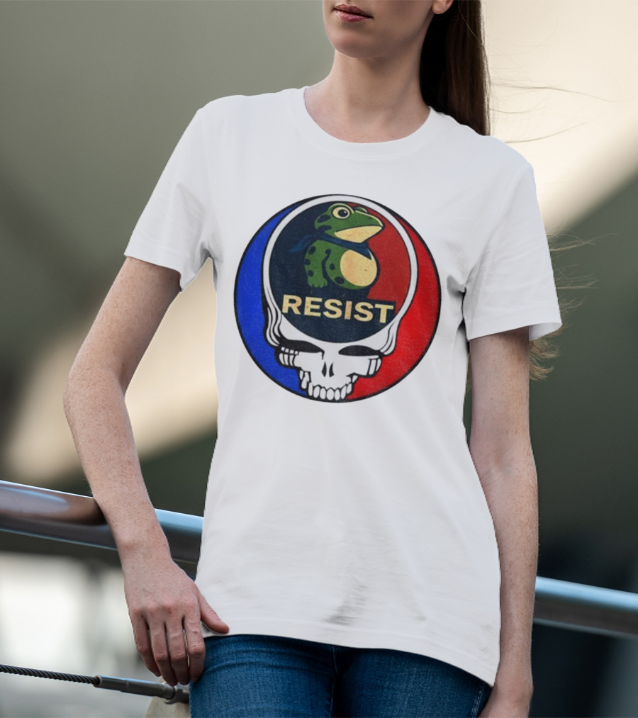 Portland Frog Grateful Dead Resist Steal Your Face Ice Out T-Shirt