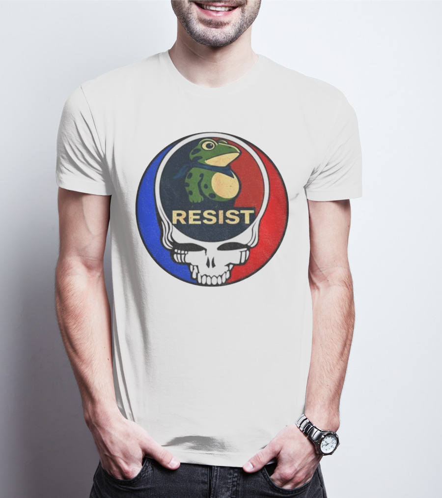 Portland Frog Grateful Dead Resist Steal Your Face Ice Out T-Shirt