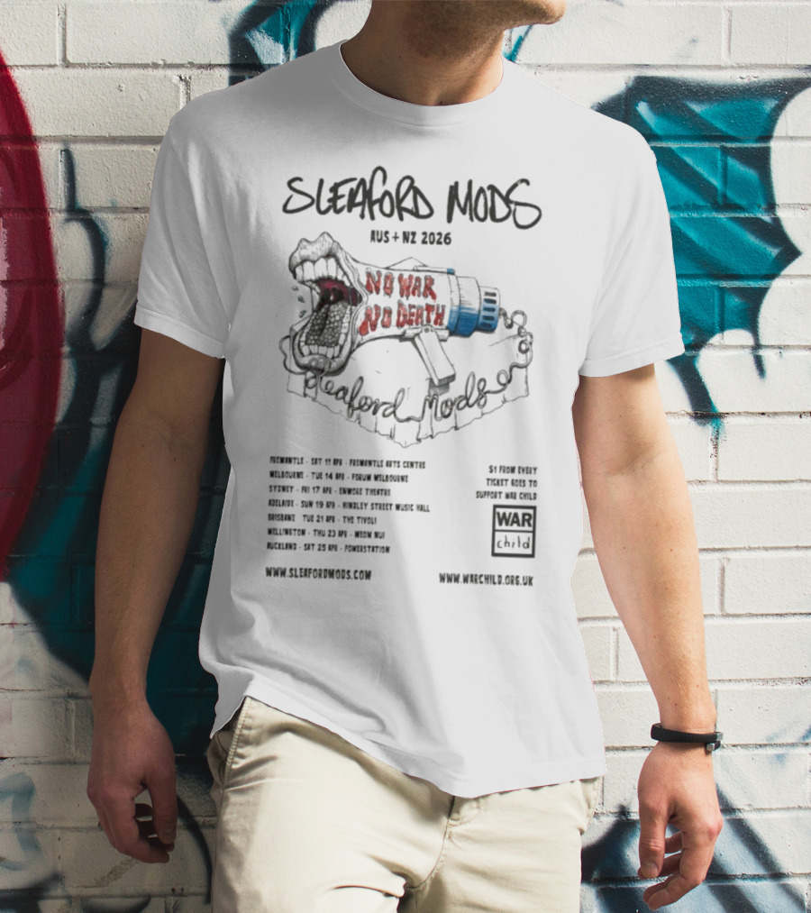 Sleaford Mods Tour NZ AUS 2026 Dates It Are Bertie Fortitude Music Hall T-Shirt