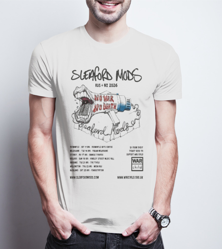 Sleaford Mods Tour NZ AUS 2026 Dates It Are Bertie Fortitude Music Hall T-Shirt