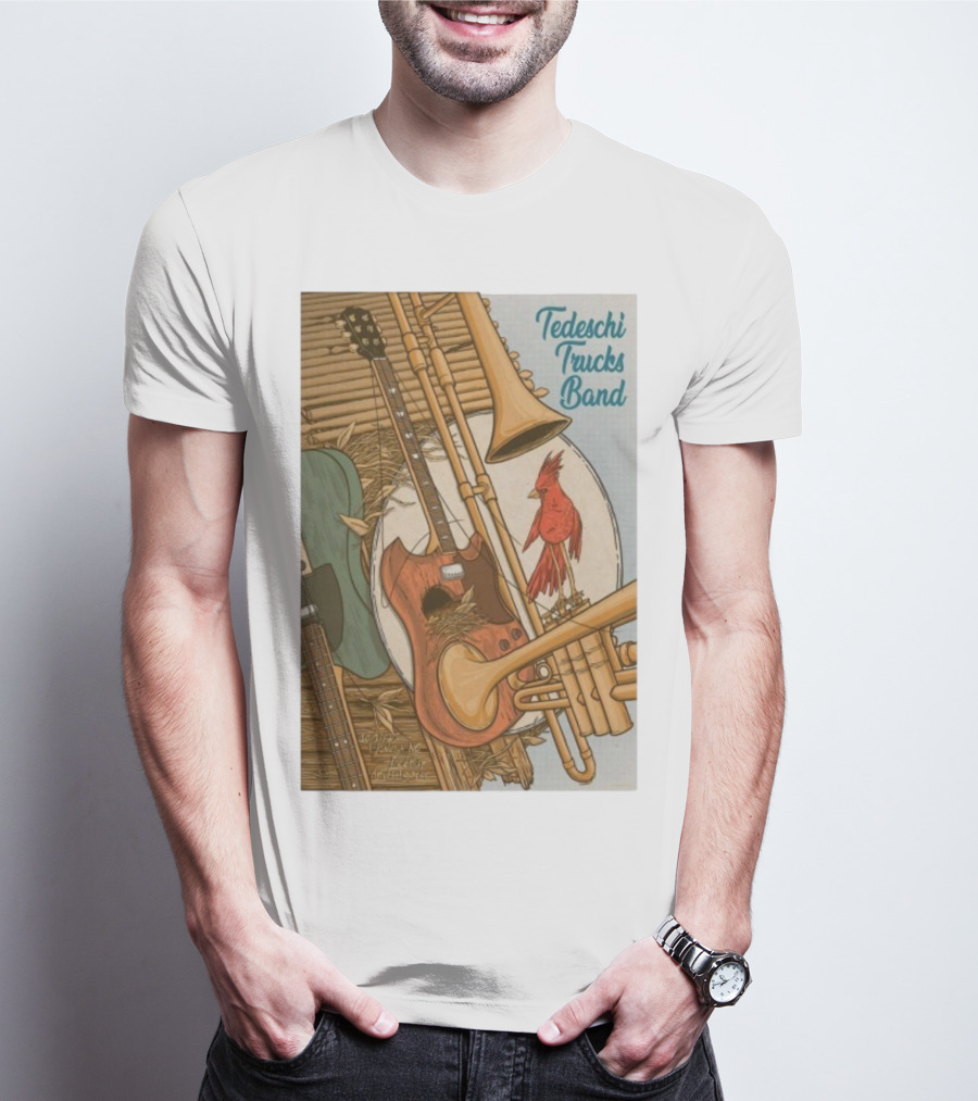 Tedeschi Trucks Band Red Hat Amphitheater October 17 2025 Cardinal Guitar Trombone T-Shirt