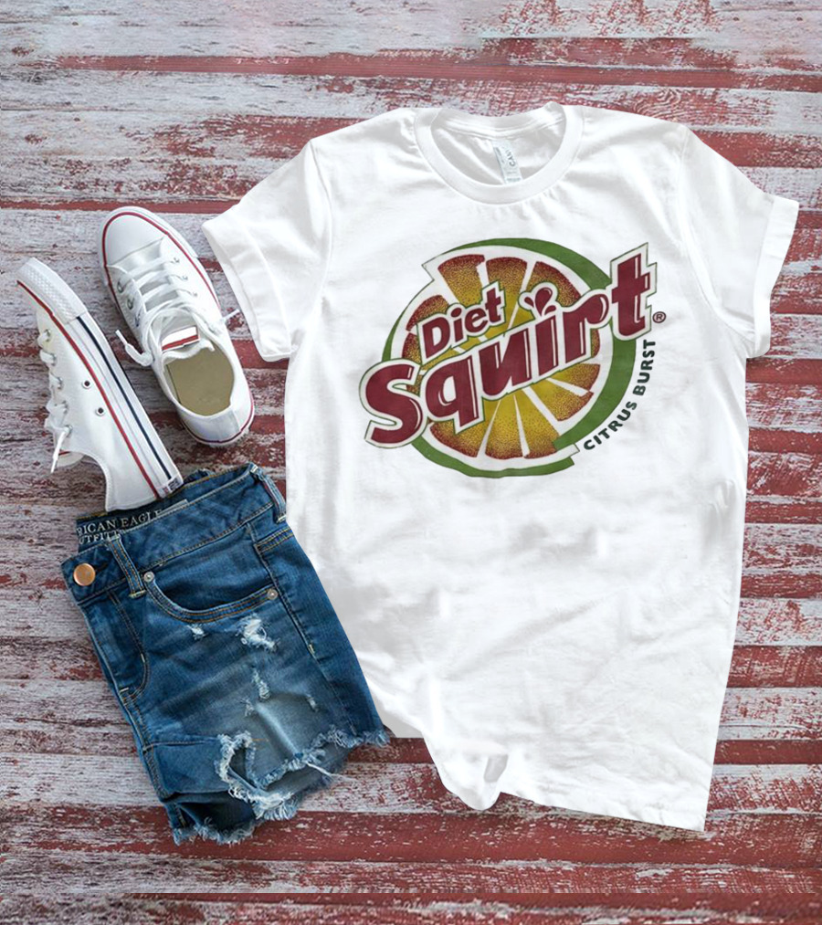 Diet Squirt Citrus Burst Retro Beverage Label T-Shirt