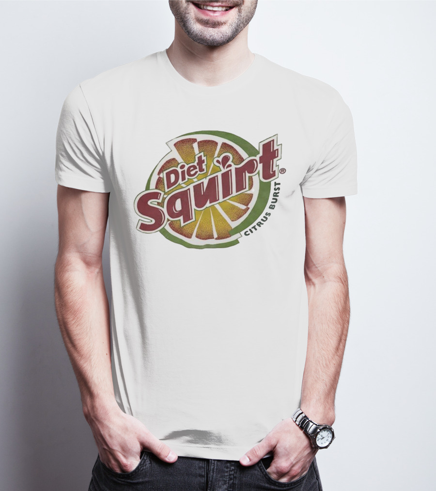 Diet Squirt Citrus Burst Retro Beverage Label T-Shirt