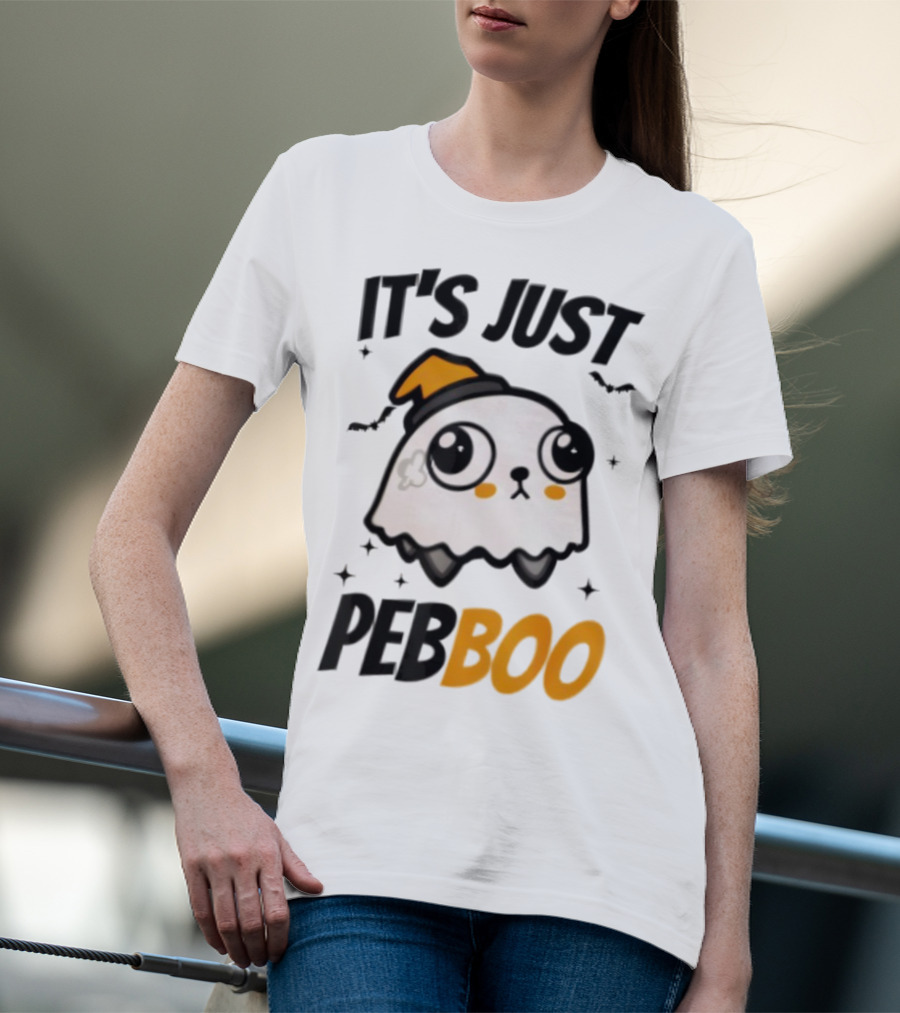 It's Just PebBoo Halloween Ghost Plush Cute Kawaii Spooky T-Shirt