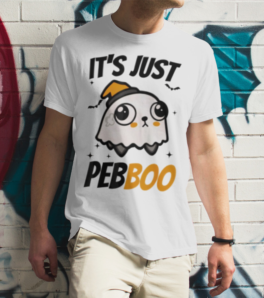 It's Just PebBoo Halloween Ghost Plush Cute Kawaii Spooky T-Shirt