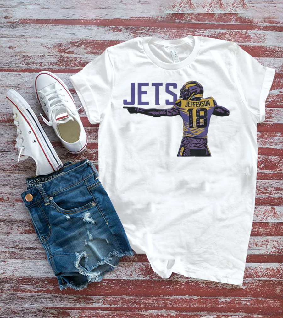 Justin Jefferson Jets 18 Minnesota Vikings Football T-Shirt