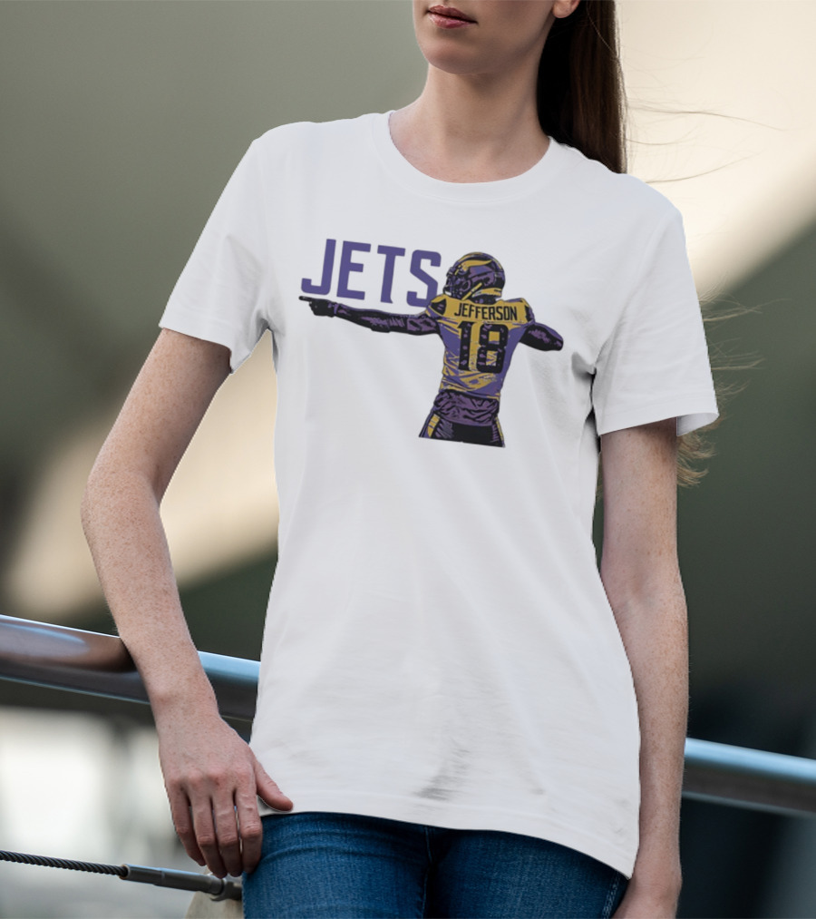 Justin Jefferson Jets 18 Minnesota Vikings Football T-Shirt
