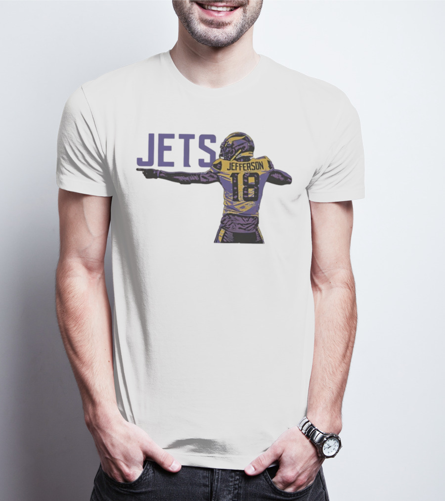 Justin Jefferson Jets 18 Minnesota Vikings Football T-Shirt