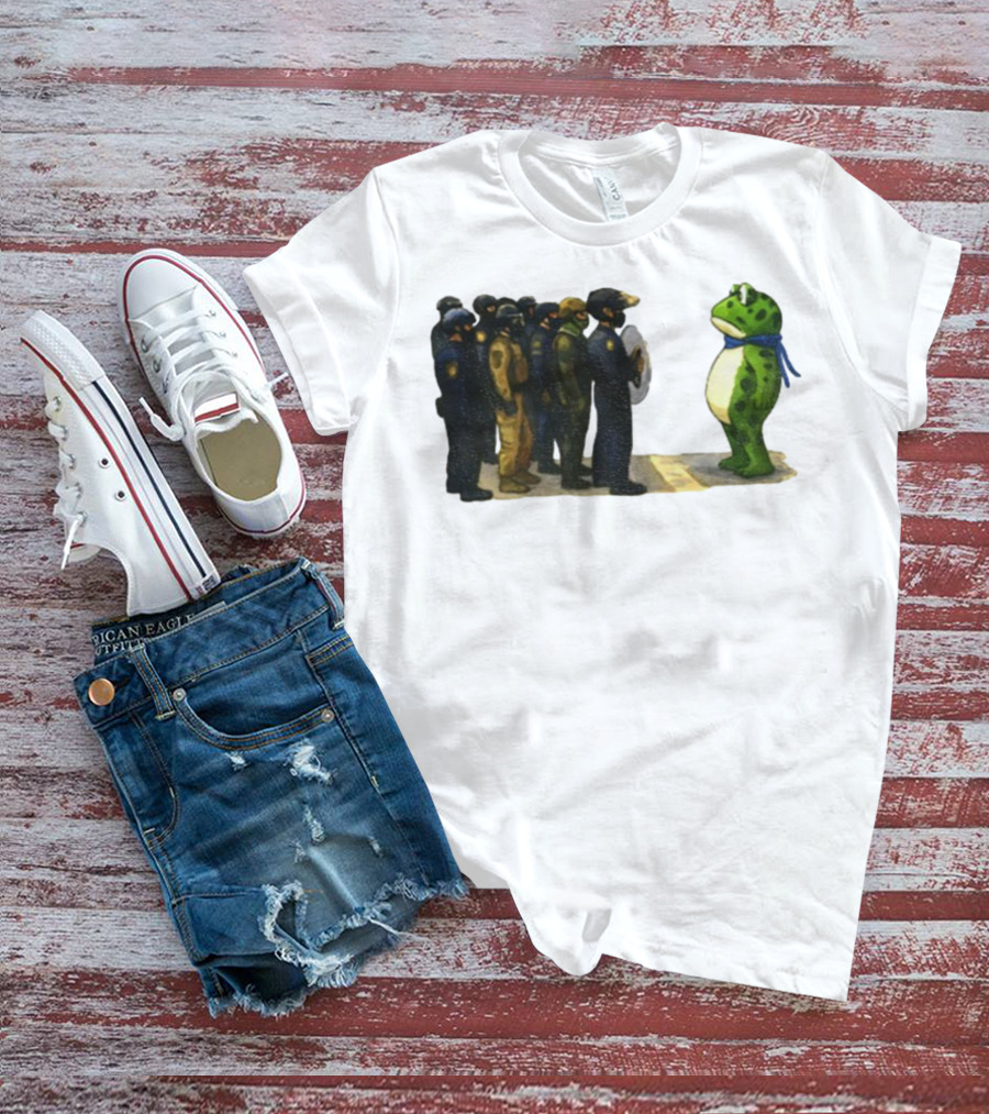 Portland Frog Protest Against ICE Deportation Resistance T-Shirt