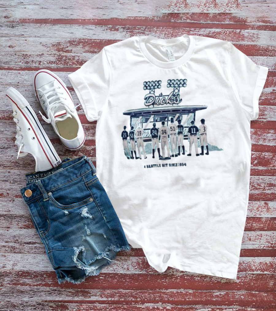 Dick's Seattle Hit Since 1954 Baseball Team Lineup Retro Scene T-Shirt