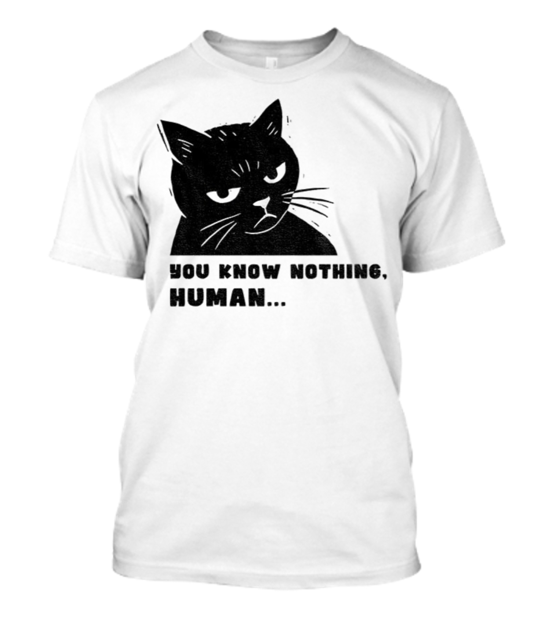You Know Nothing Human Cat Meme T-Shirt