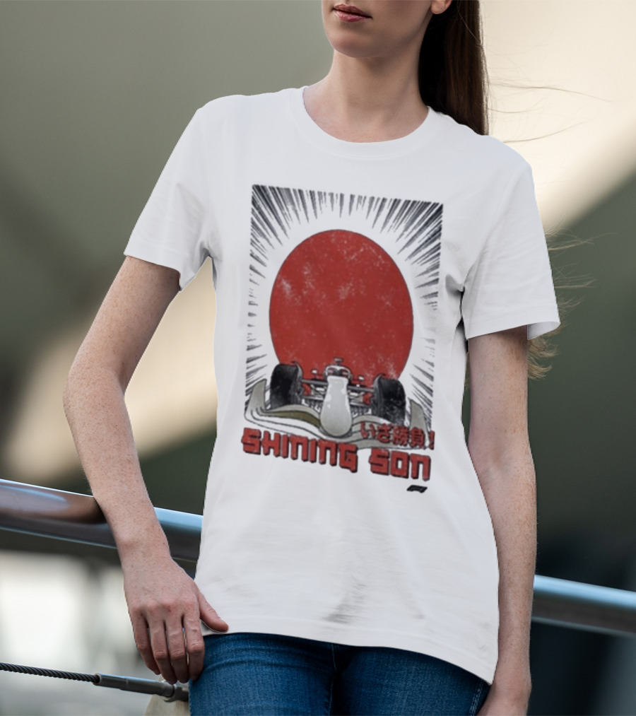 Shining Son Formula 1 Racing Car Japanese Sun T-Shirt