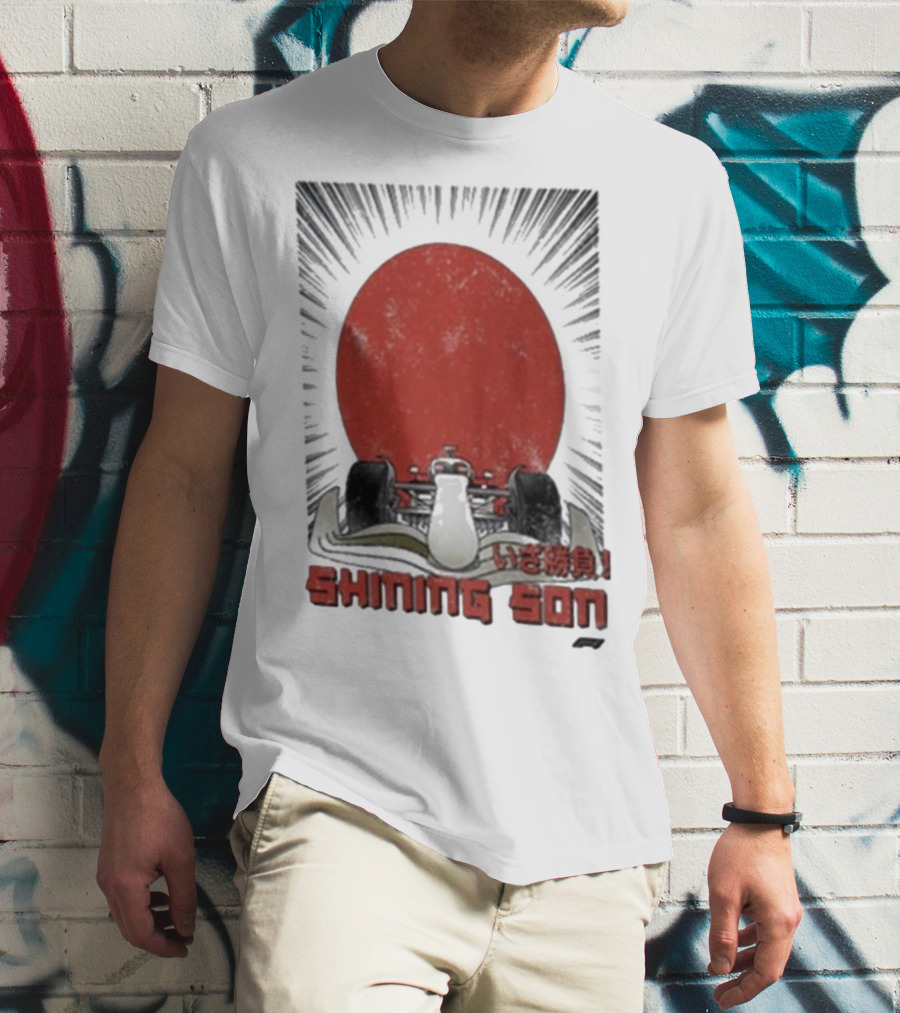 Shining Son Formula 1 Racing Car Japanese Sun T-Shirt