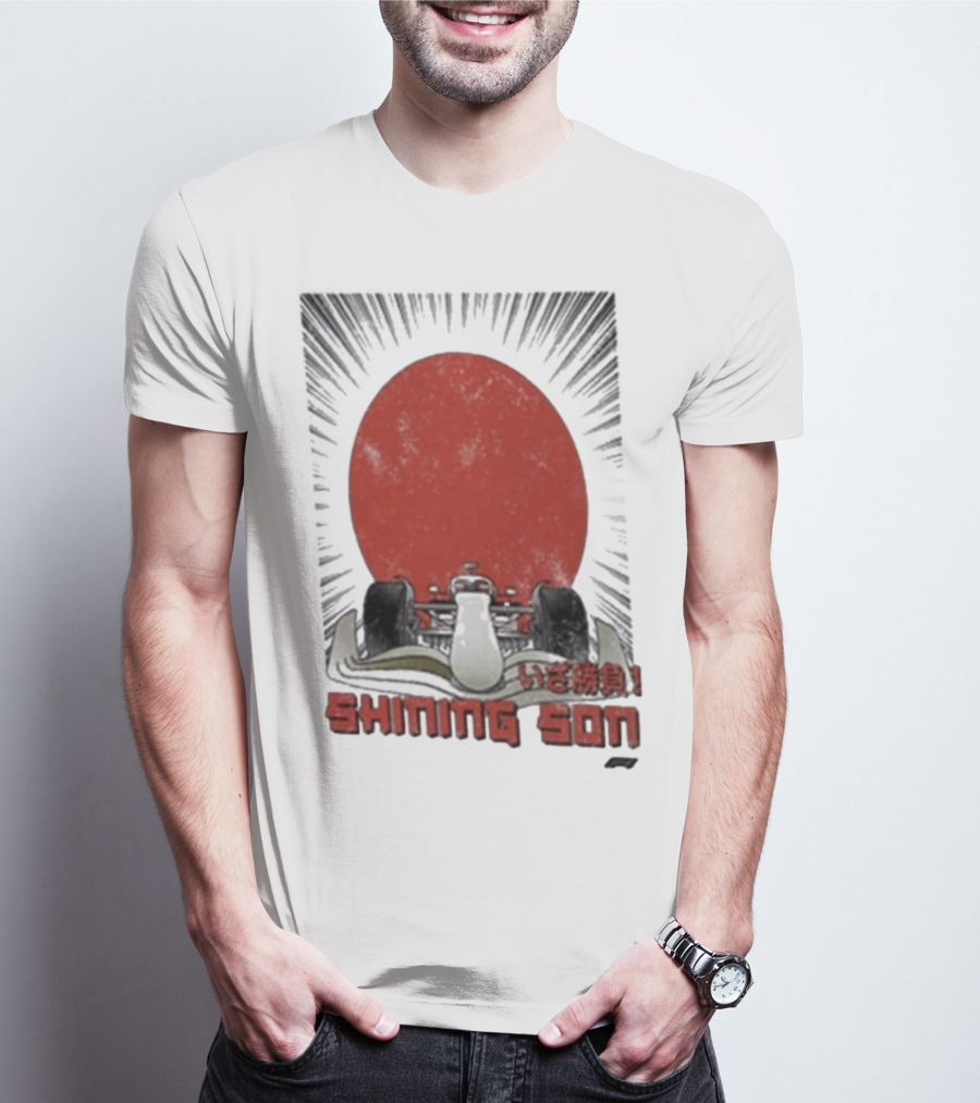 Shining Son Formula 1 Racing Car Japanese Sun T-Shirt
