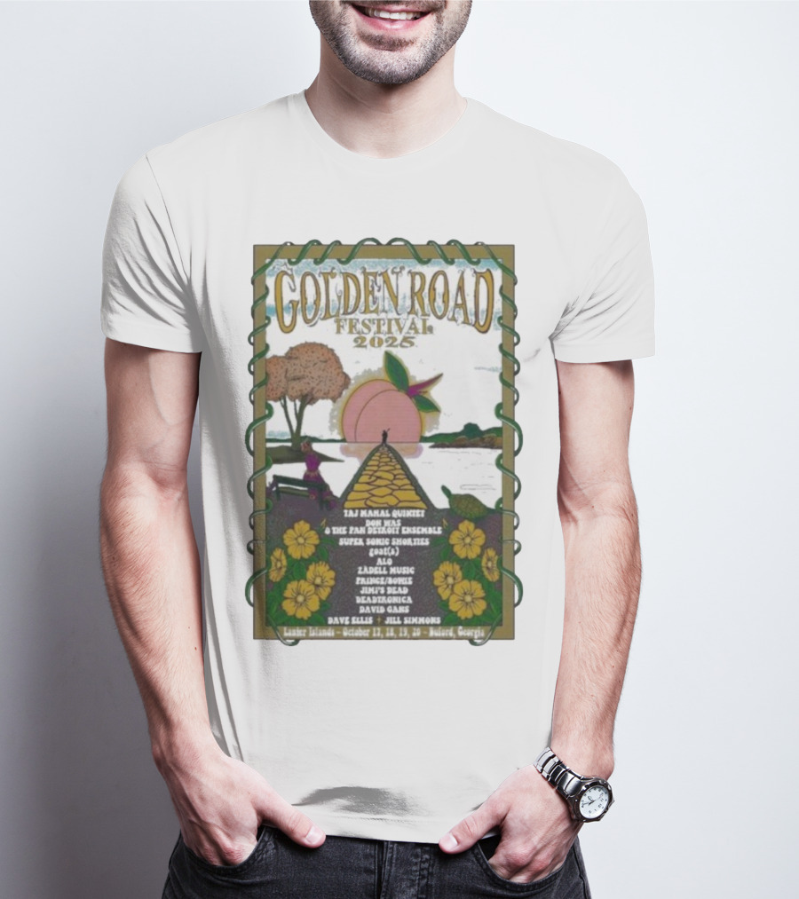 Golden Road Festival Buford Georgia October 17-20 2025 Taj Mahal Quintet Concert Event T-Shirt
