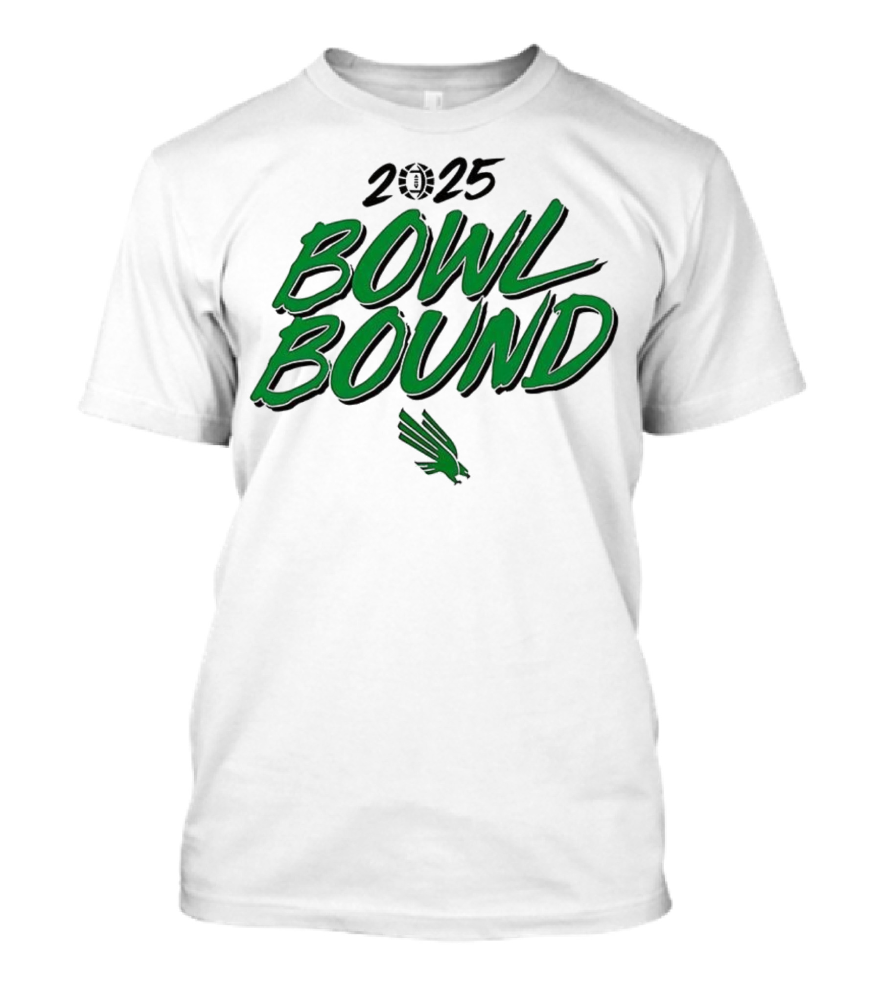 North Texas Mean Green 2025 Bowl Bound Football Team Enthusiasts Apparel T-Shirt