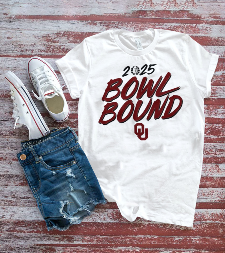 2025 Oklahoma Sooners Bowl Bound OU Logo T-Shirt