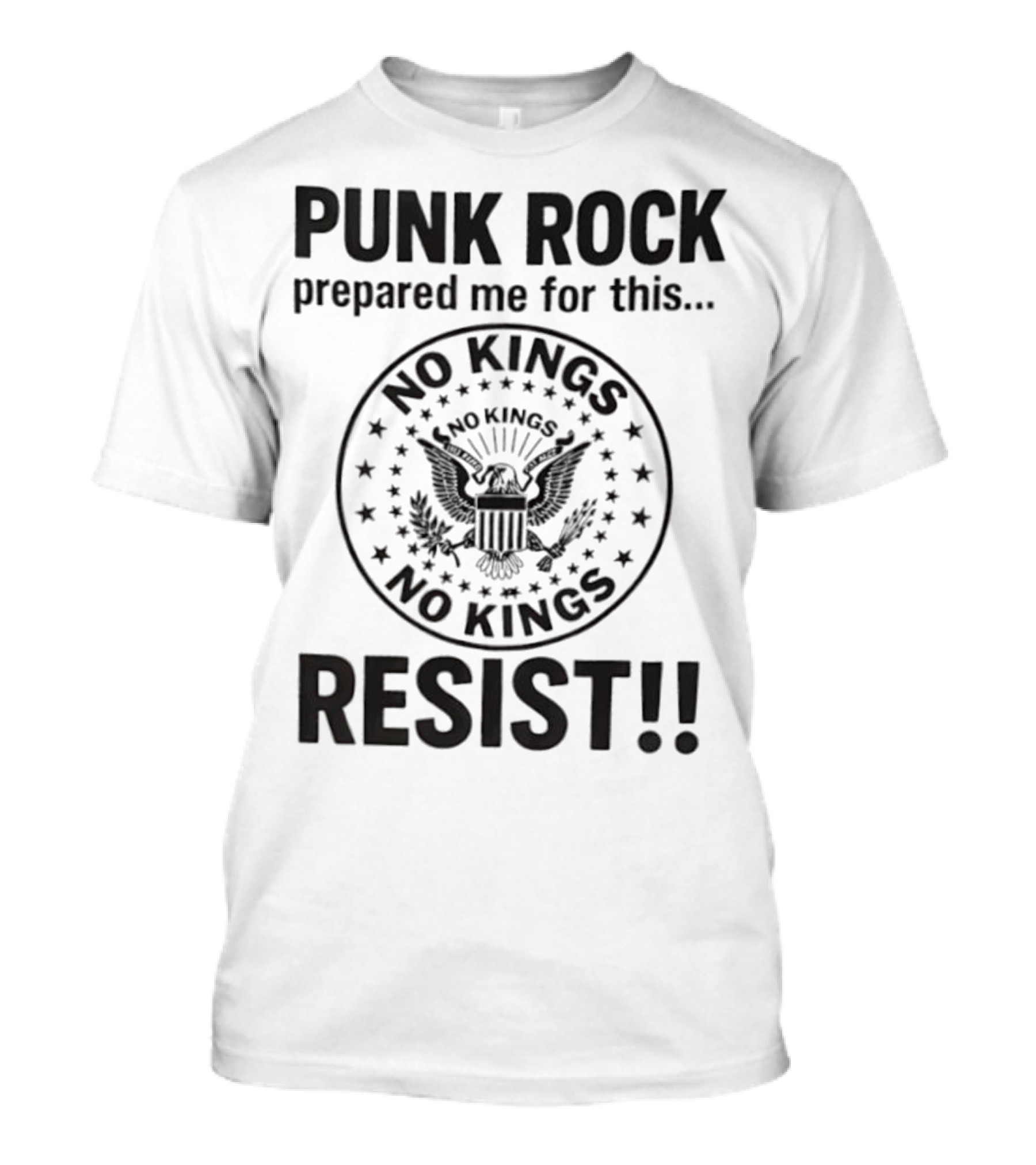 Punk Rock Prepared Me For This No Kings Resist American Eagle Emblem T-Shirt