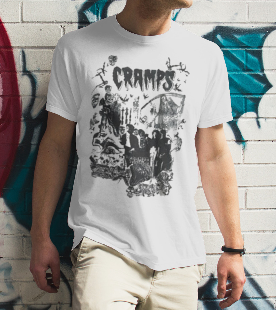 Cramps Punk Rock Psychobilly Tour 1982 Bad Music For Bad People T-Shirt