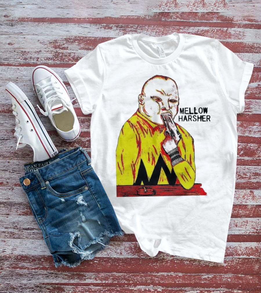 Shattered Dreams Mellow Harsher Yellow Red Illustration T-Shirt