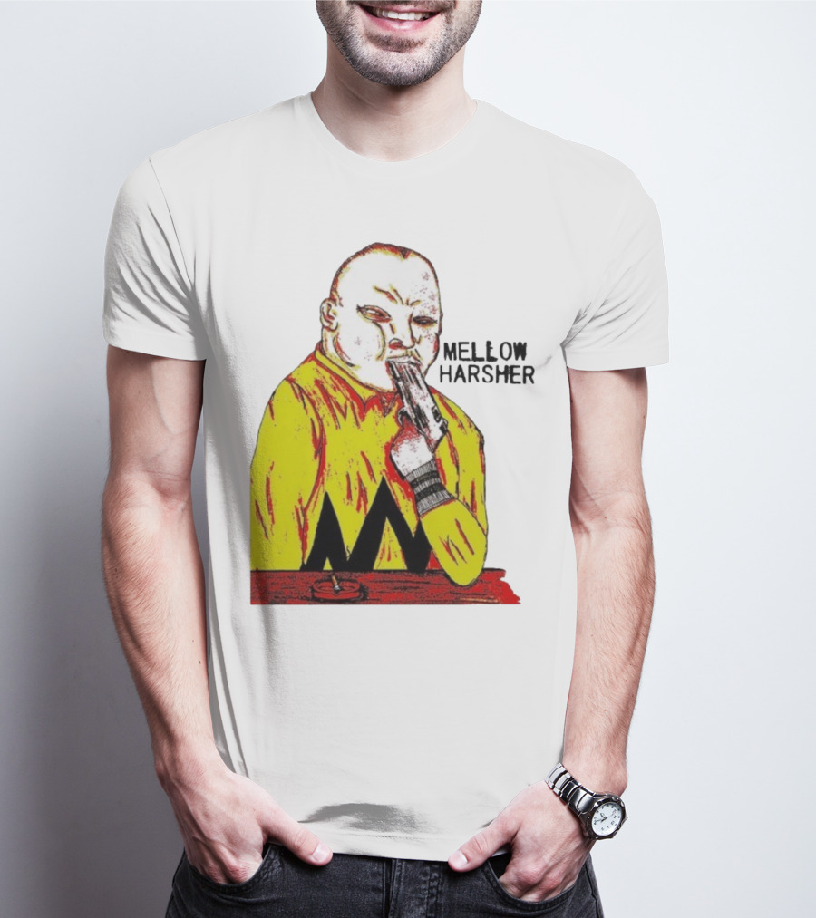 Shattered Dreams Mellow Harsher Yellow Red Illustration T-Shirt