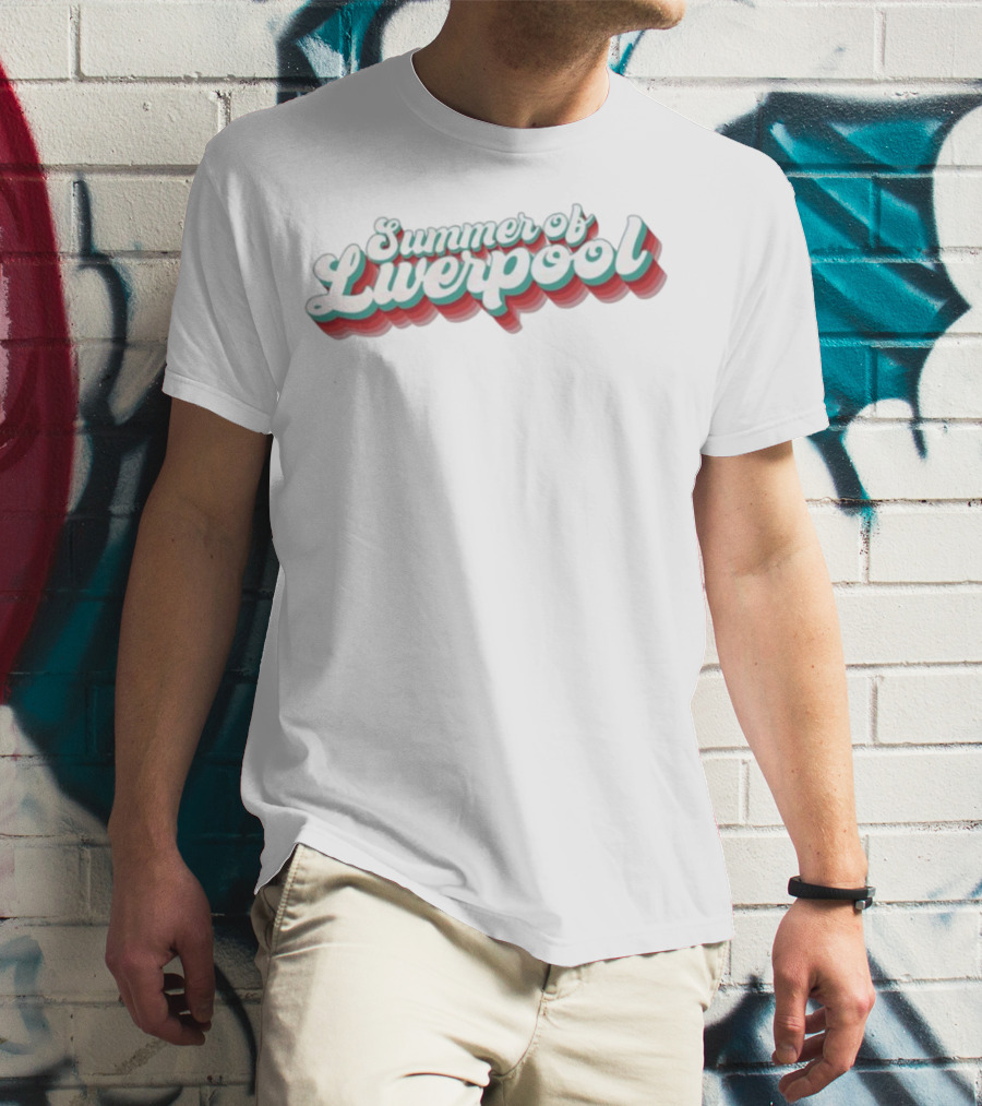 Summer Of Liverpool Vintage Text Cascade T-Shirt