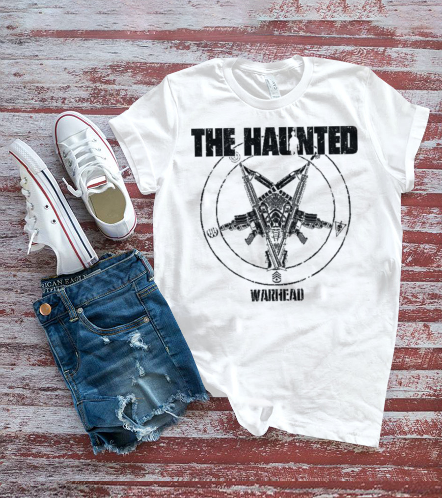 The Haunted Warhead Occult Symbolic Skull And Gun Emblem T-Shirt