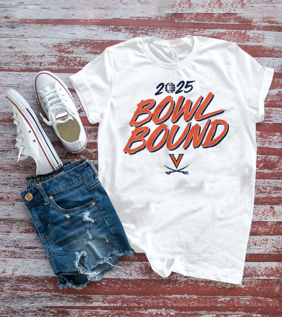 2025 Virginia Cavaliers Bowl Bound V Logo T-Shirt