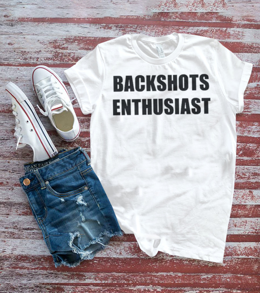 Backshots Enthusiast Statement Typography Bold Text T-Shirt