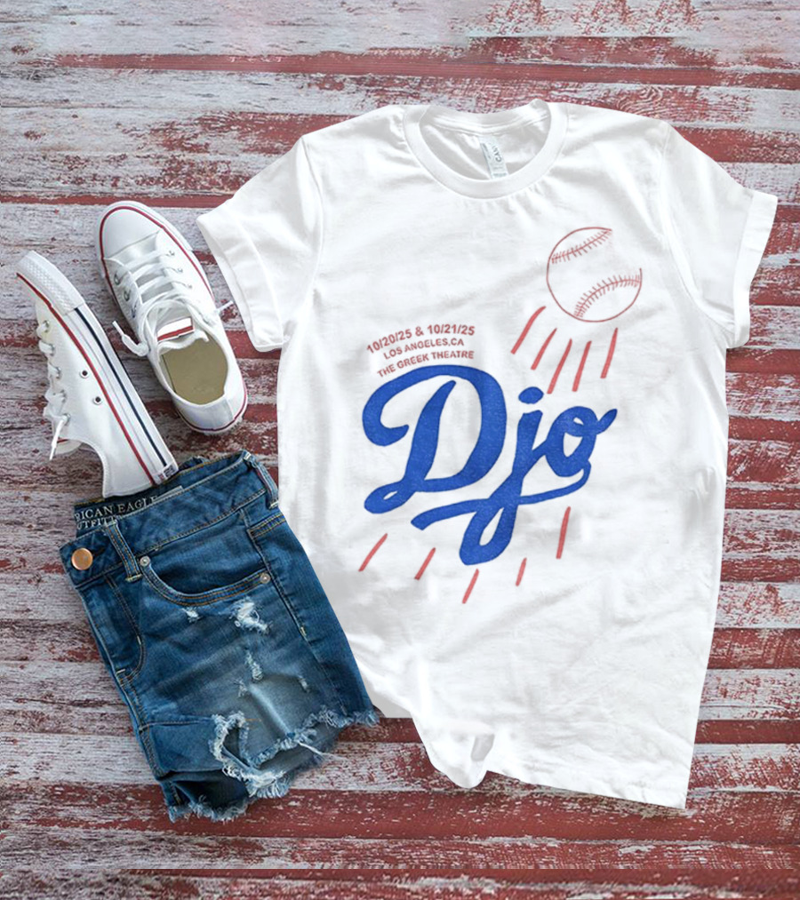 Djo Greek Theatre Los Angeles Dodgers CA Oct 20 2025 Tour T-Shirt