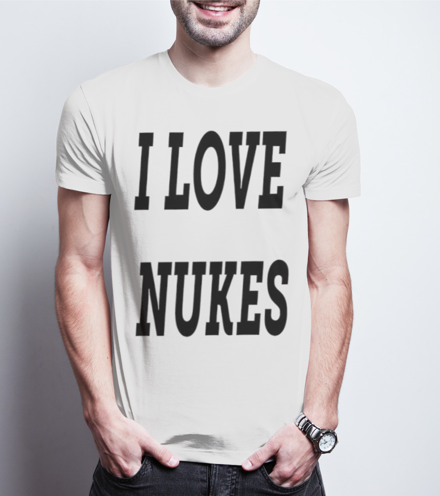I Love Nukes DJ Smokey Retro Vibe T-Shirt