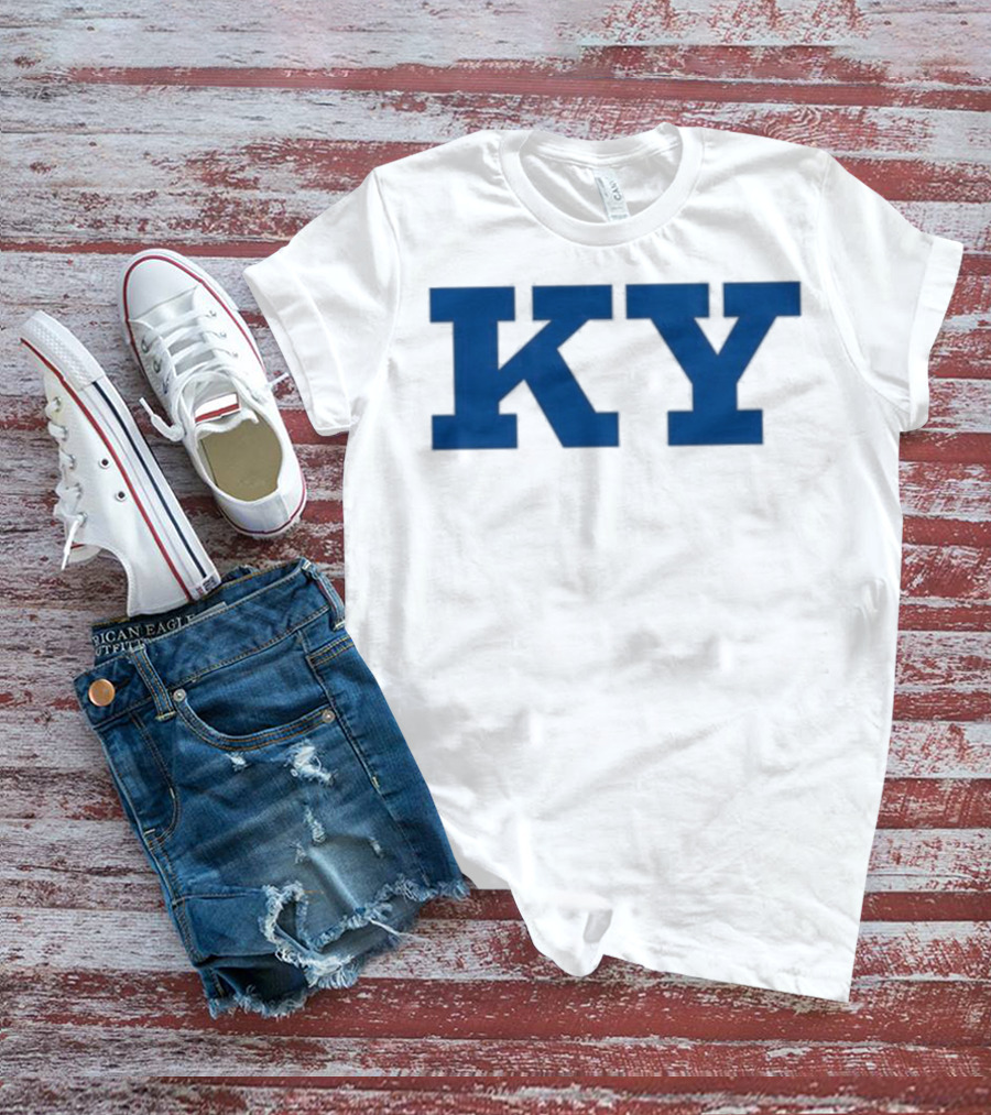 Kentucky KY Bold Blue Letters Iconic State Pride T-Shirt