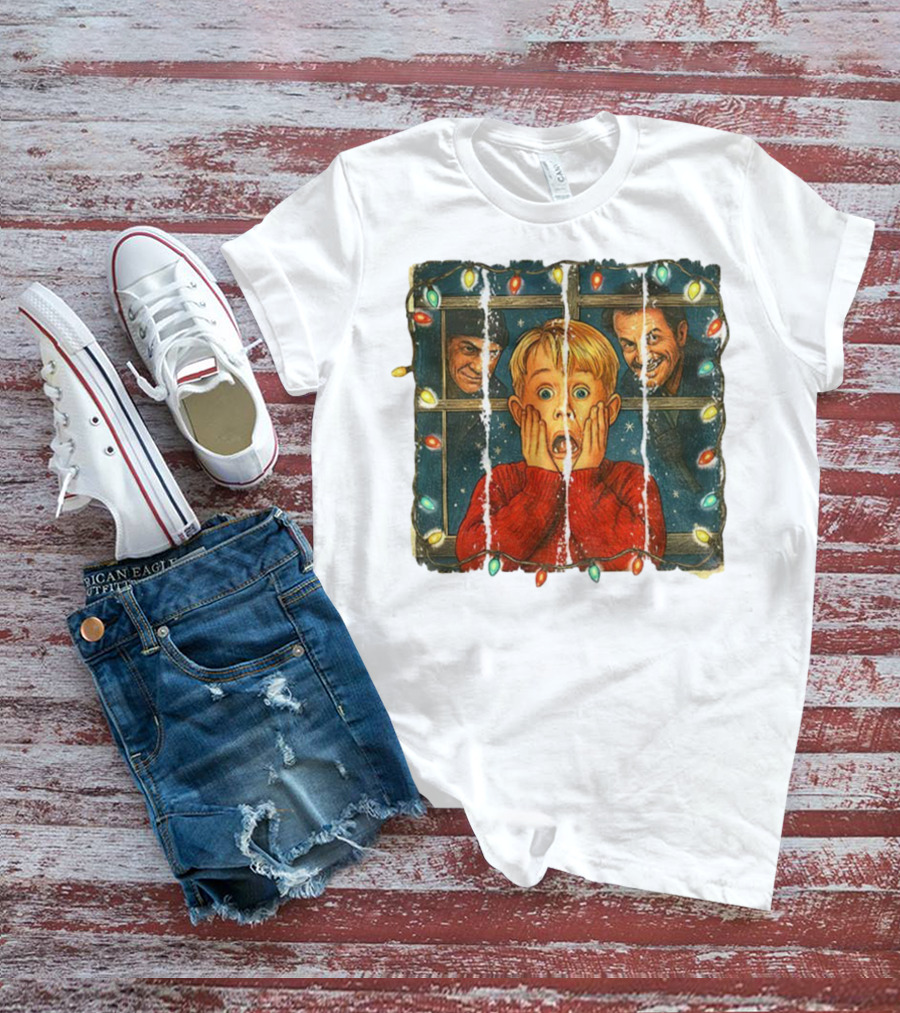 Kevin McCallister Home Alone Merry Christmas With Harry And Marv T-Shirt