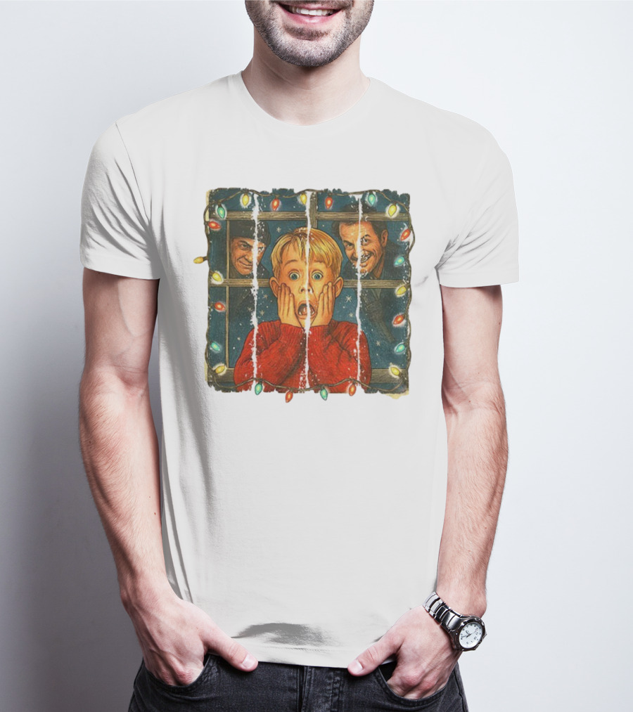 Kevin McCallister Home Alone Merry Christmas With Harry And Marv T-Shirt