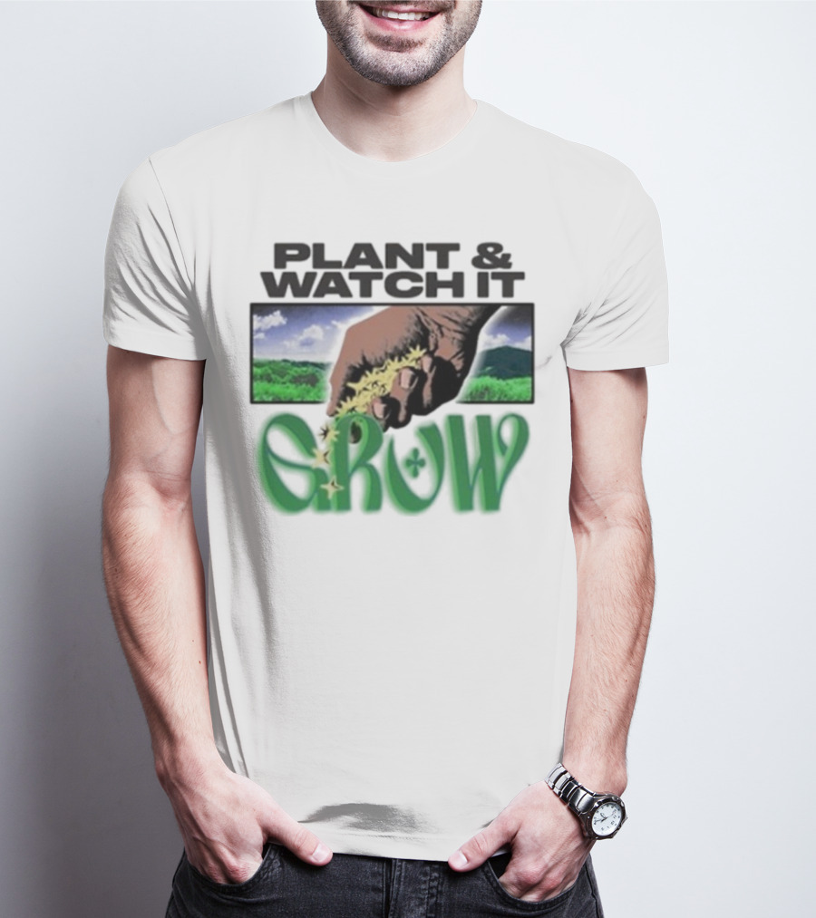 Plant & It Grow Hand With Nature Scenery T-Shirt