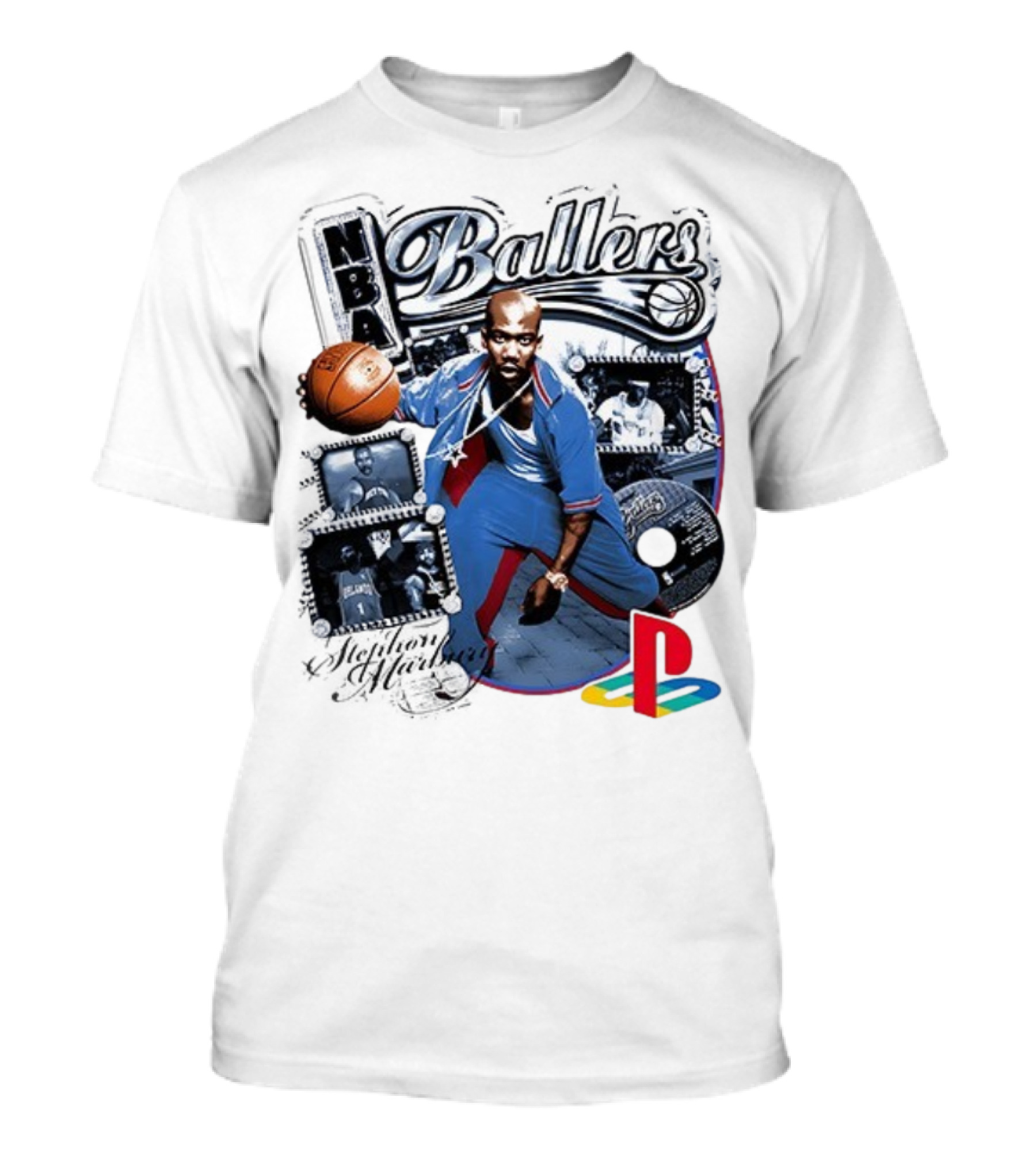 NBA Ballers Stephon Marbury PS2 Experience Fantasy Lifestyle Of An NBA Superstar T-Shirt