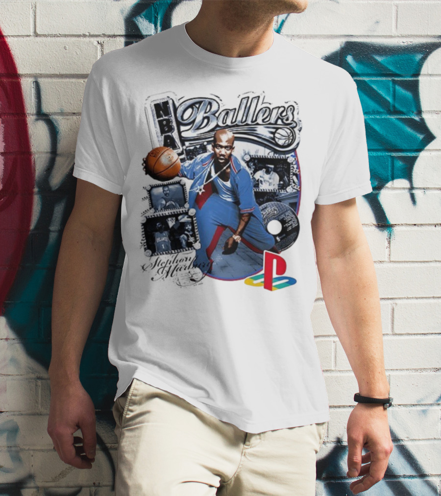 NBA Ballers Stephon Marbury PS2 Experience Fantasy Lifestyle Of An NBA Superstar T-Shirt