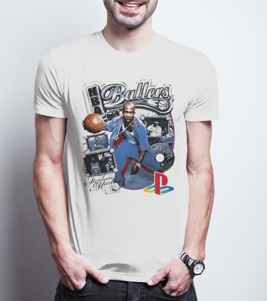 NBA Ballers Stephon Marbury PS2 Experience Fantasy Lifestyle Of An NBA Superstar T-Shirt