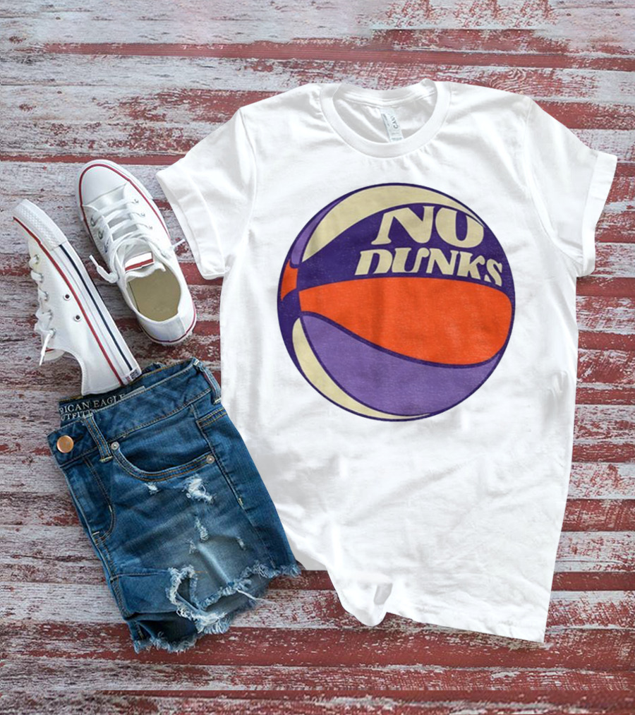 No Dunks Retro Style Basketball NBA Vintage Sports Aesthetic T-Shirt